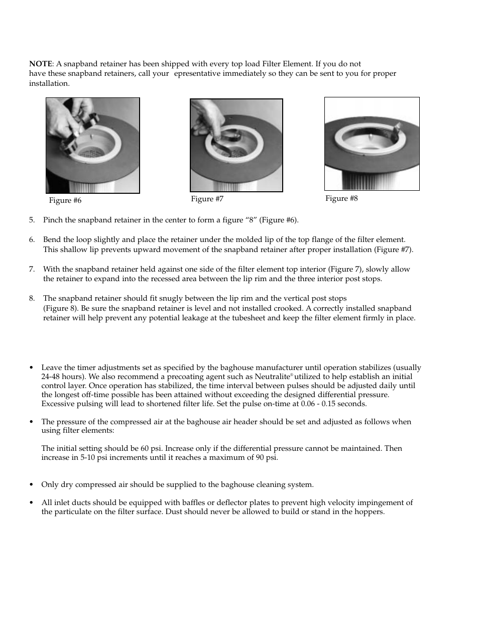 Operation procedures for top load collectors | CAMCORP Cartridge Collector User Manual | Page 18 / 57