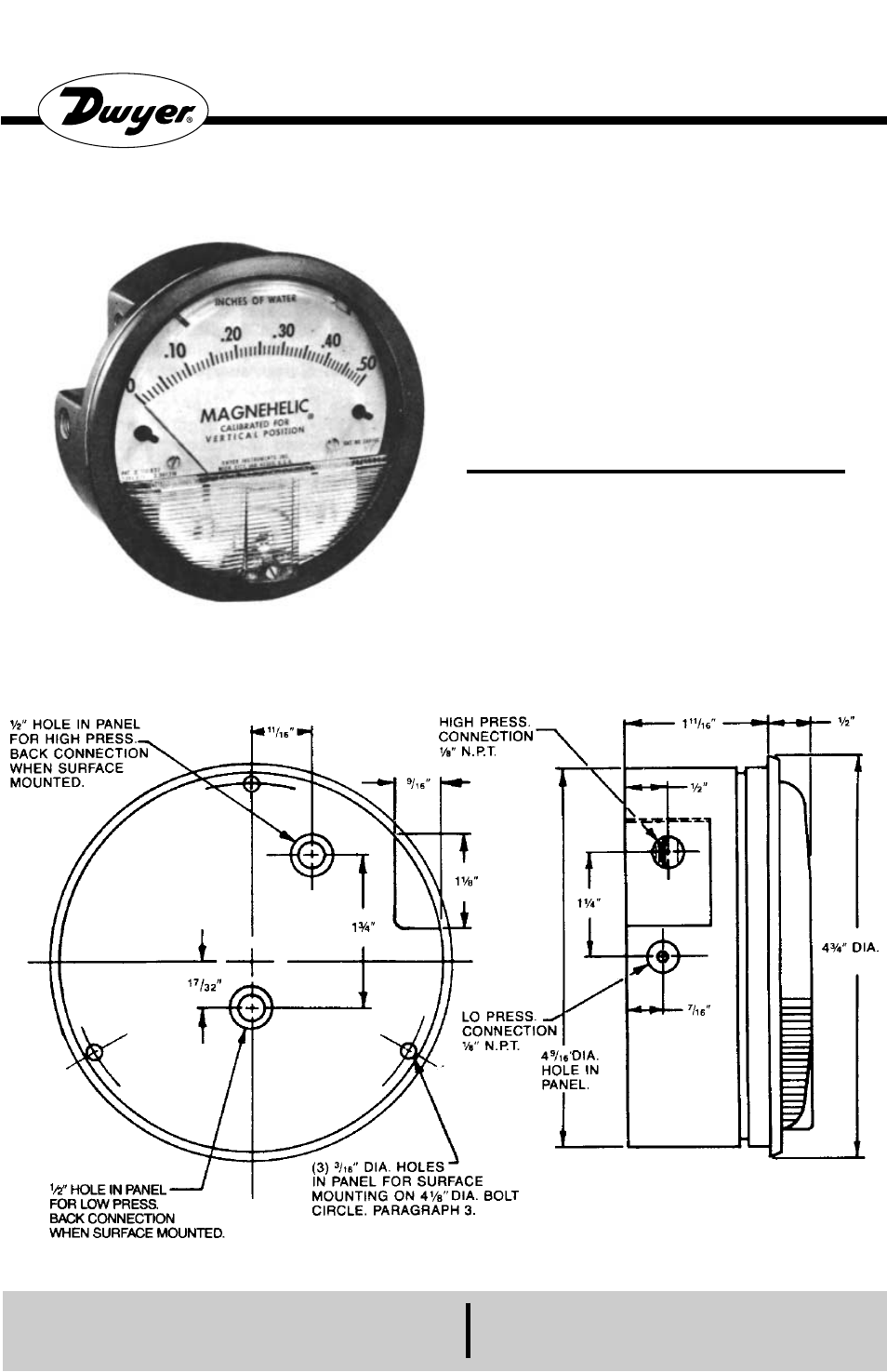 Magnehelic, Differential pressure gage, A-27 | CAMCORP Cartridge Collector User Manual | Page 30 / 57