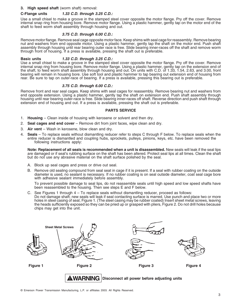CAMCORP SWF with Internally Mounted Fan User Manual | Page 28 / 41