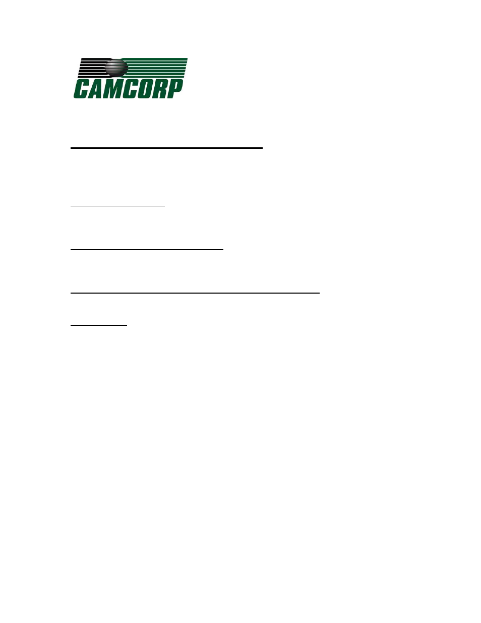 Preventative maintenance program, Bags & cages | CAMCORP SWF with Externally Mounted Fan User Manual | Page 46 / 46