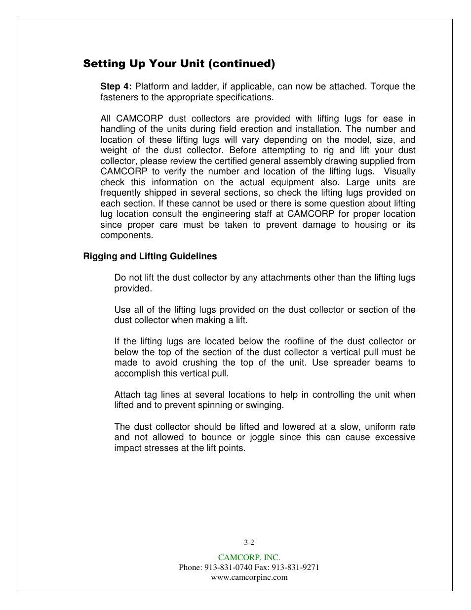 CAMCORP CAM-AIRO Vertical Cartridge User Manual | Page 10 / 46