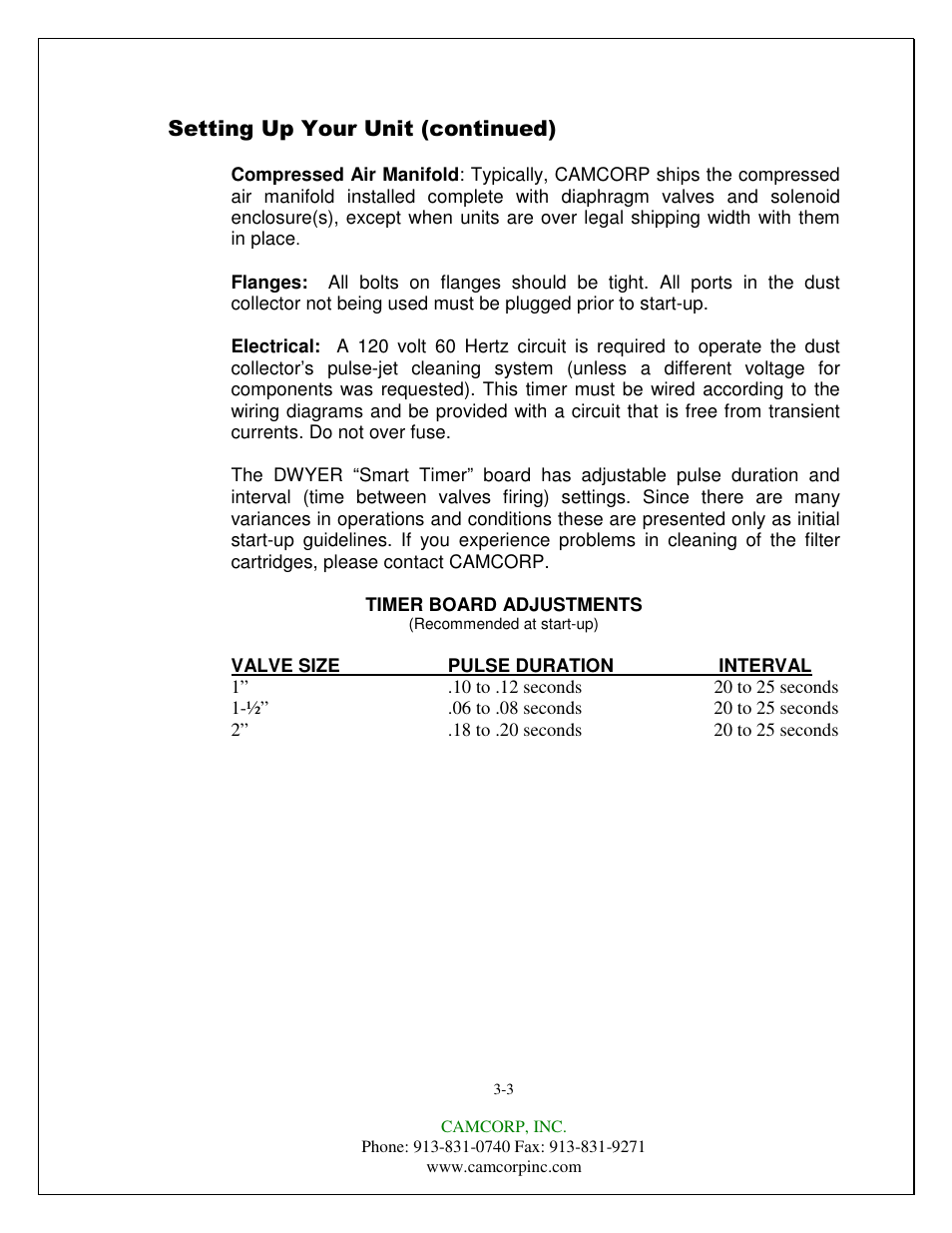 CAMCORP CAM-AIRO Vertical Cartridge User Manual | Page 11 / 46