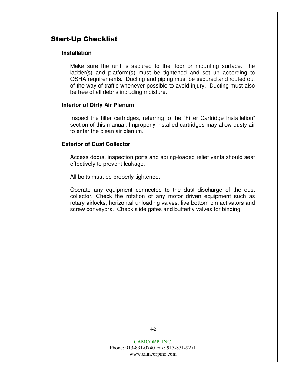 CAMCORP CAM-AIRO Vertical Cartridge User Manual | Page 20 / 46