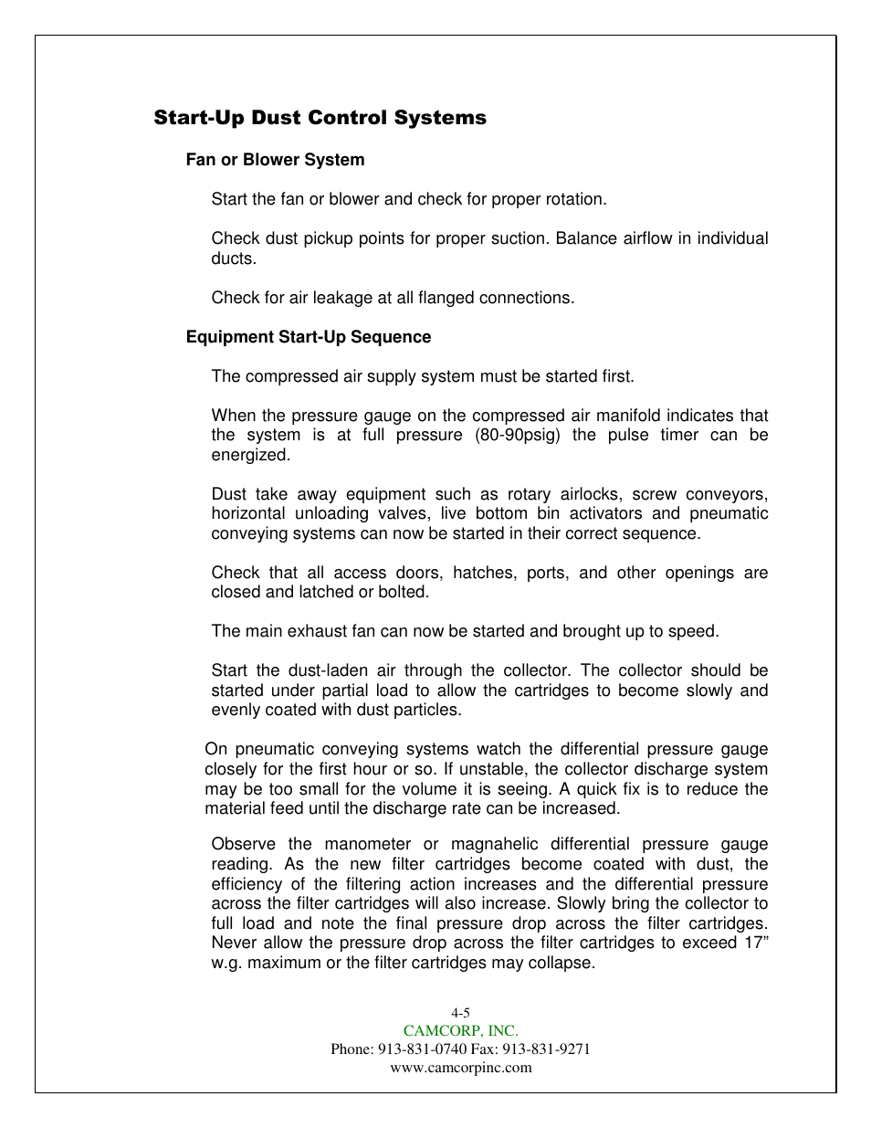 CAMCORP CAM-AIRO Vertical Cartridge User Manual | Page 23 / 46
