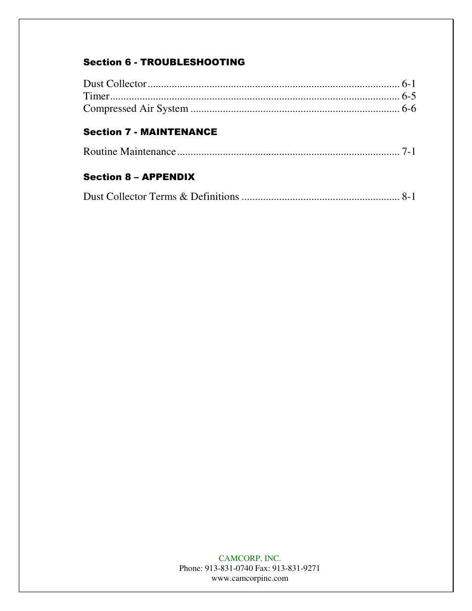 CAMCORP CAM-AIRO Vertical Cartridge User Manual | Page 3 / 46