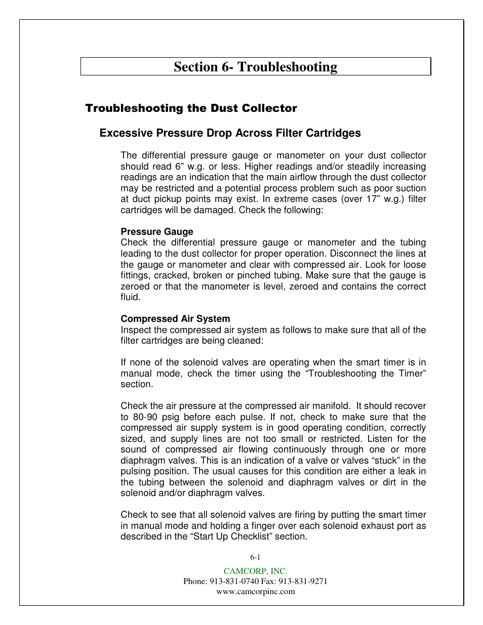 CAMCORP CAM-AIRO Vertical Cartridge User Manual | Page 38 / 46