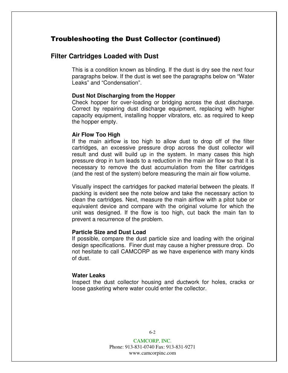 CAMCORP CAM-AIRO Vertical Cartridge User Manual | Page 39 / 46