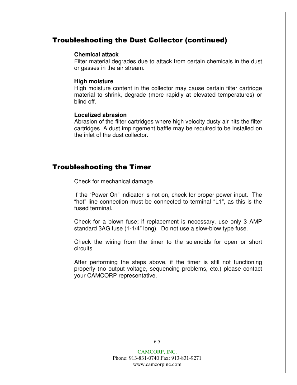 CAMCORP CAM-AIRO Vertical Cartridge User Manual | Page 42 / 46