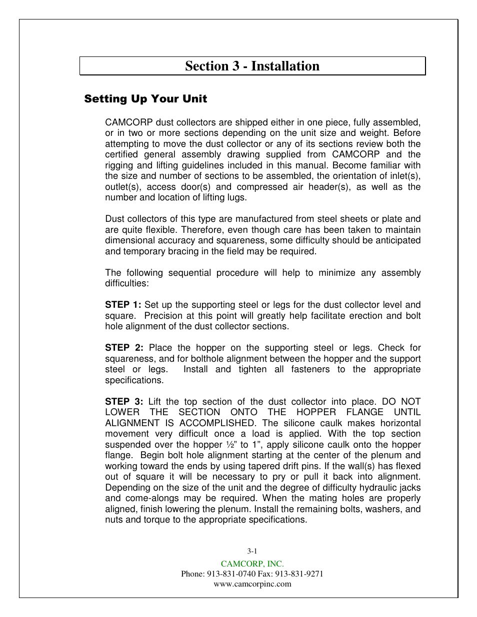 CAMCORP CAM-AIRO Vertical Cartridge User Manual | Page 9 / 46