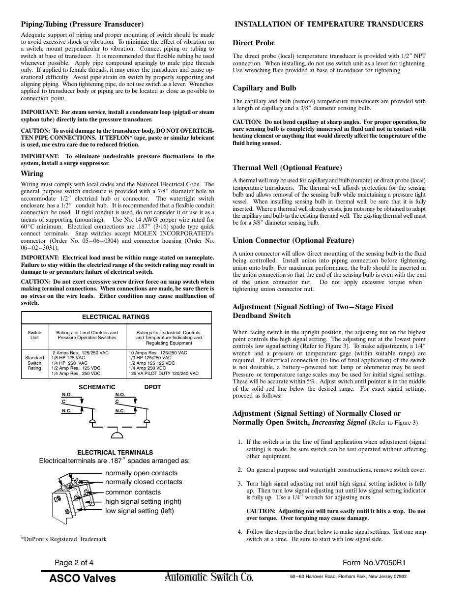 Asco valves | CAMCORP Blower Package with Duroflow Blower User Manual | Page 45 / 47