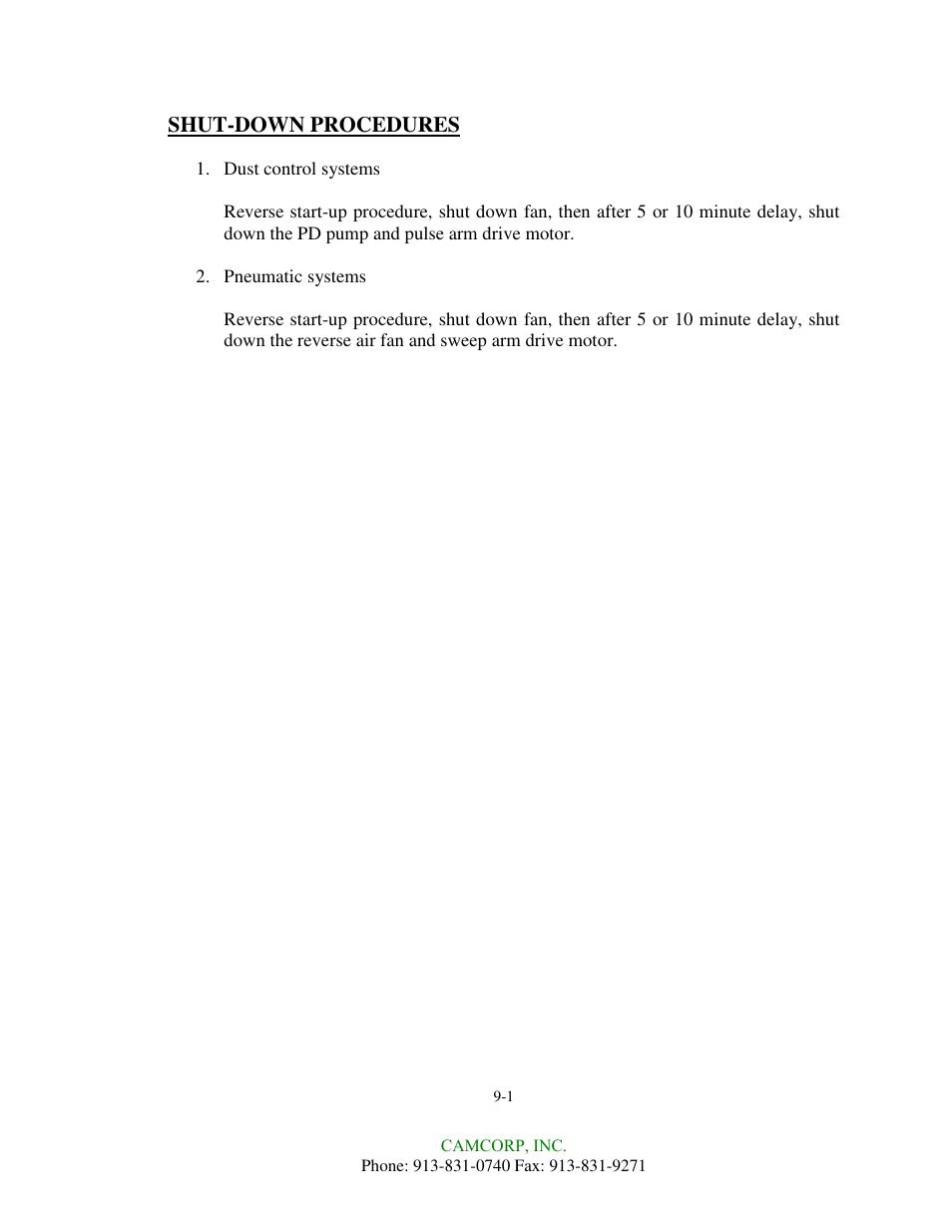 CAMCORP HVP with Duroflow Blower User Manual | Page 21 / 83