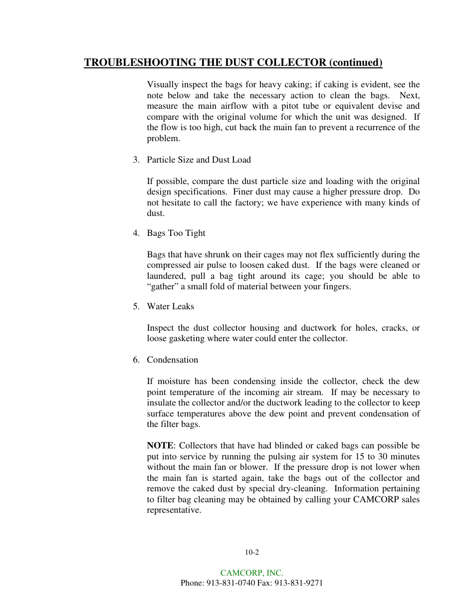 CAMCORP HVP with Duroflow Blower User Manual | Page 23 / 83
