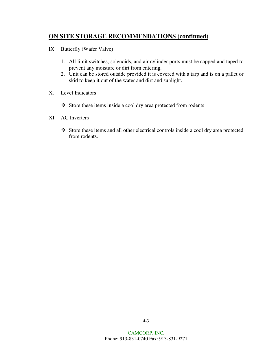 CAMCORP HVP with Roots Blower User Manual | Page 11 / 75
