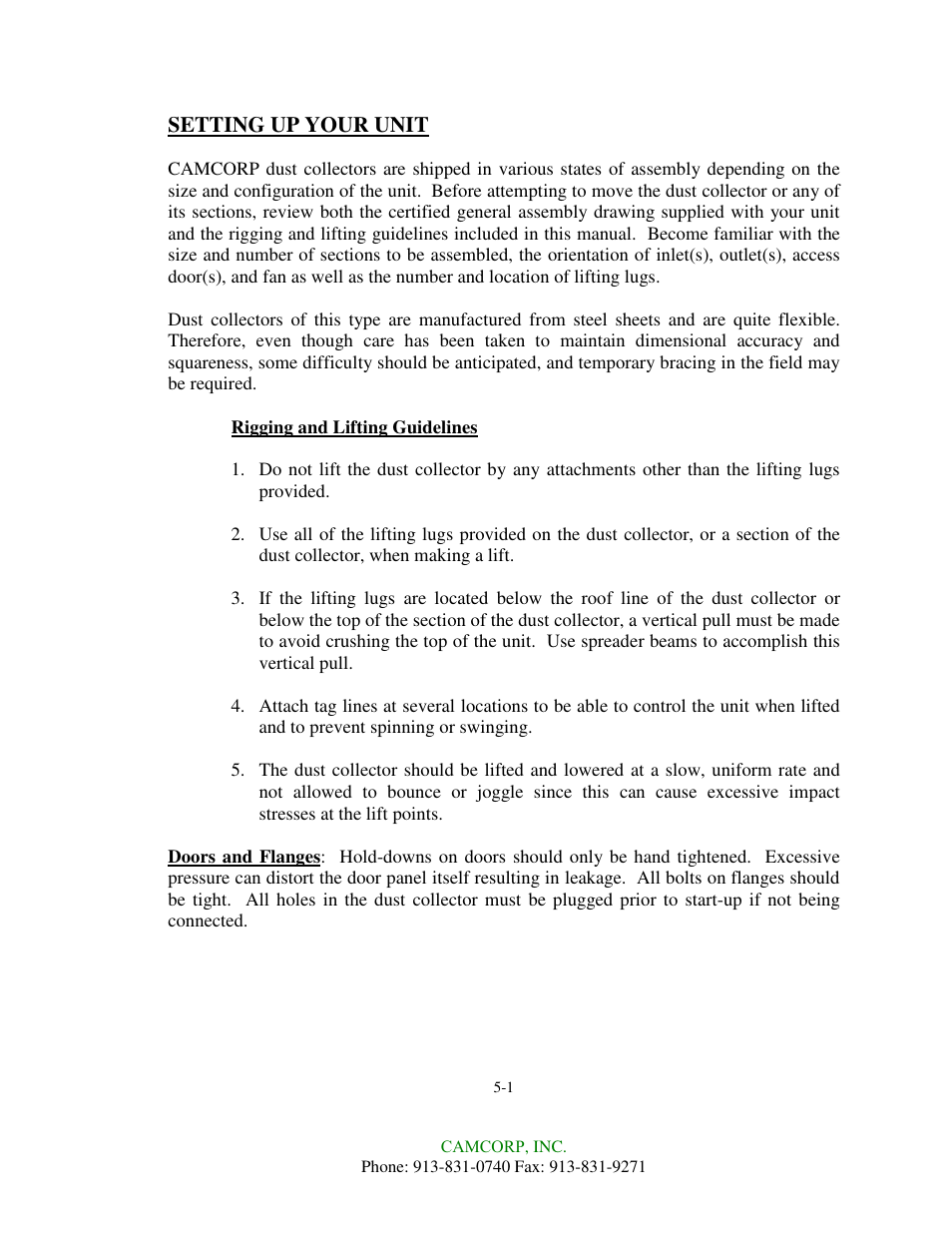 CAMCORP HVP with Roots Blower User Manual | Page 12 / 75