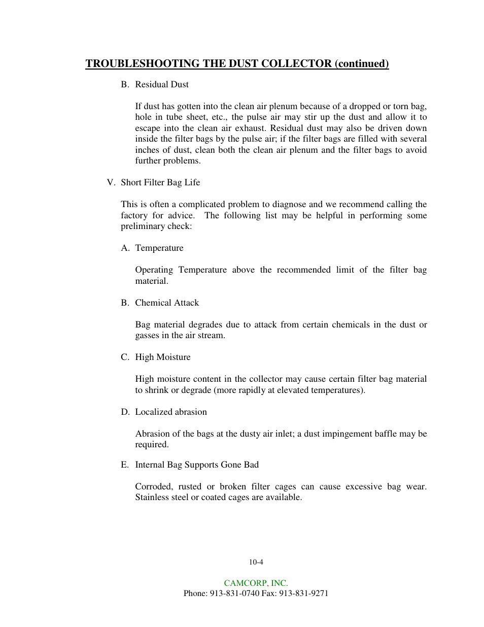 CAMCORP HVP with Roots Blower User Manual | Page 25 / 75