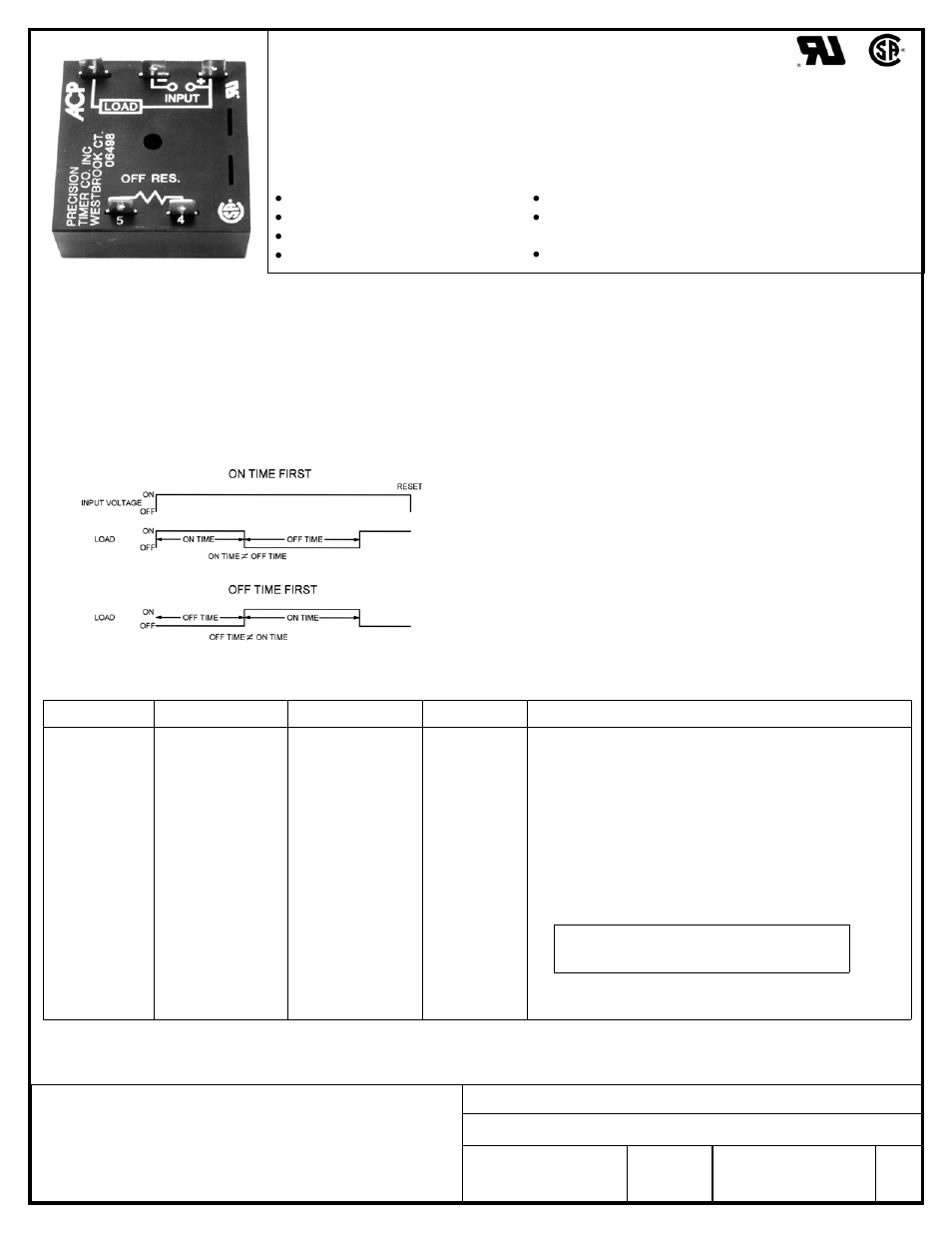 Timing module, Series 606 - programmable recycle, Timing diagram specifications | CAMCORP HVP with Roots Blower User Manual | Page 46 / 75