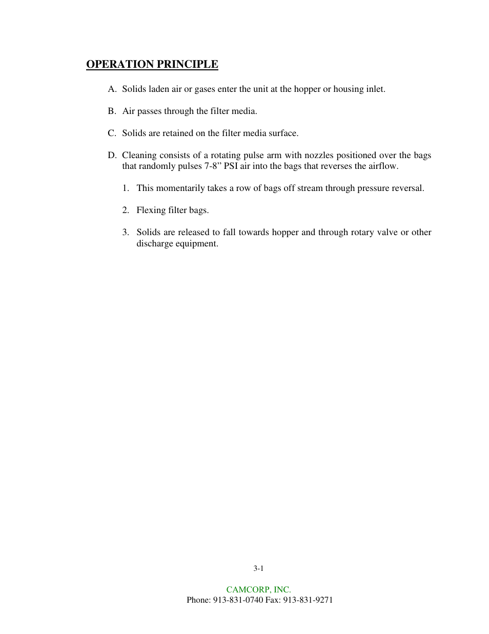 CAMCORP HVP with Roots Blower User Manual | Page 5 / 75