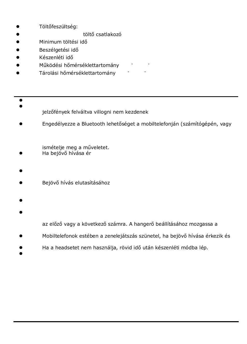 Tárolási hőmérséklettartomány: -25˚c - 60˚c | Canyon CNA-BTHS02 User Manual | Page 16 / 72