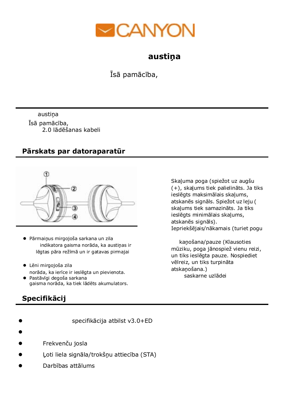 Canyon CNA-BTHS02 User Manual | Page 23 / 72