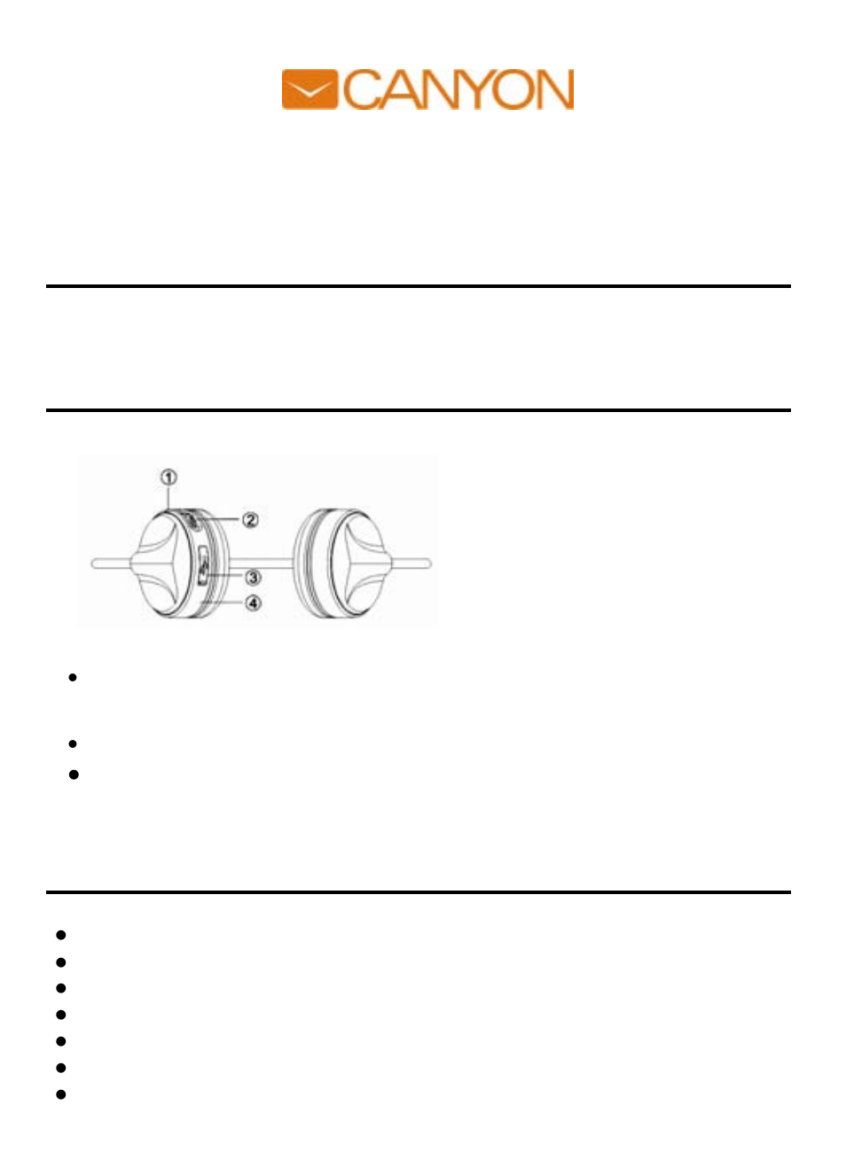 Rf sagedusala: 2.402-2.480ghz, 2.4g ism band | Canyon CNA-BTHS02 User Manual | Page 7 / 72
