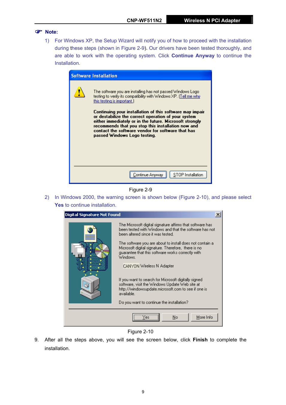 Canyon CNP-WF511N2 User Manual | Page 13 / 44
