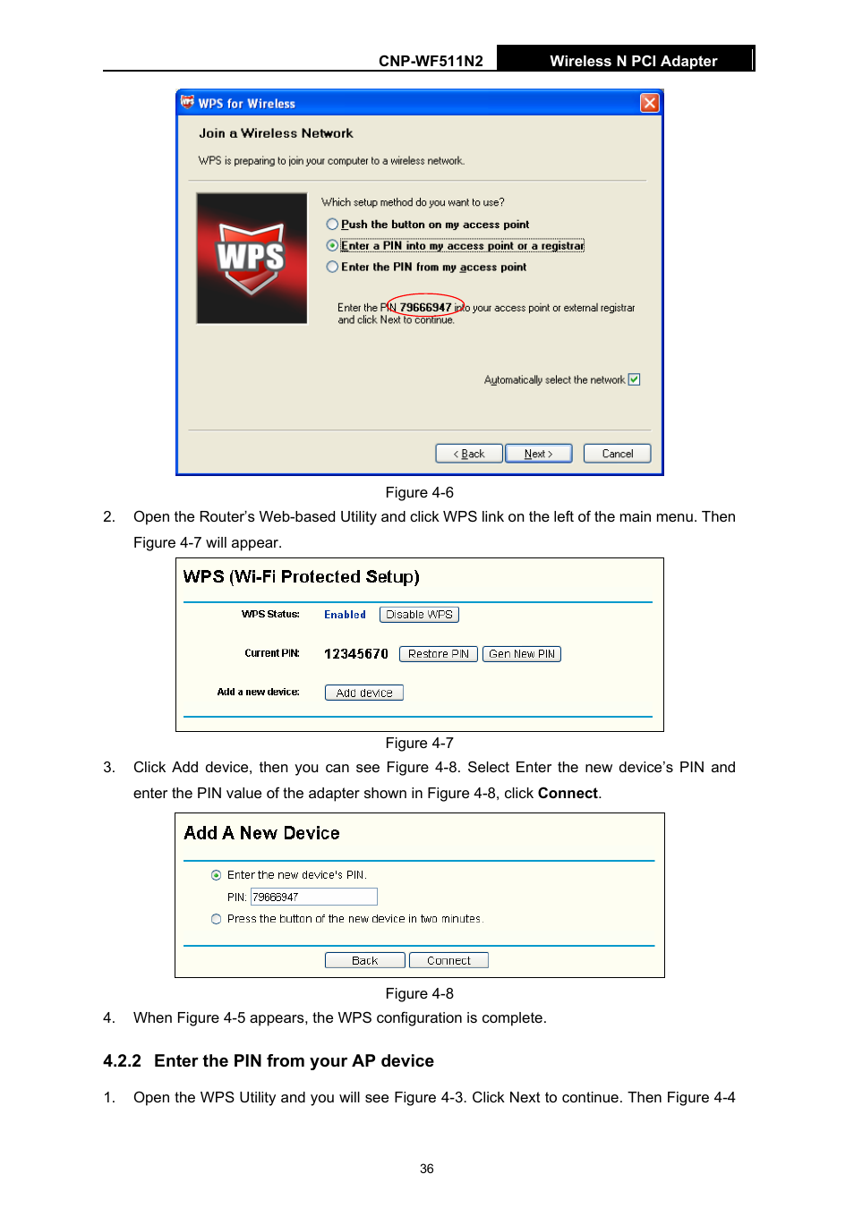 2 enter the pin from your ap device | Canyon CNP-WF511N2 User Manual | Page 40 / 44