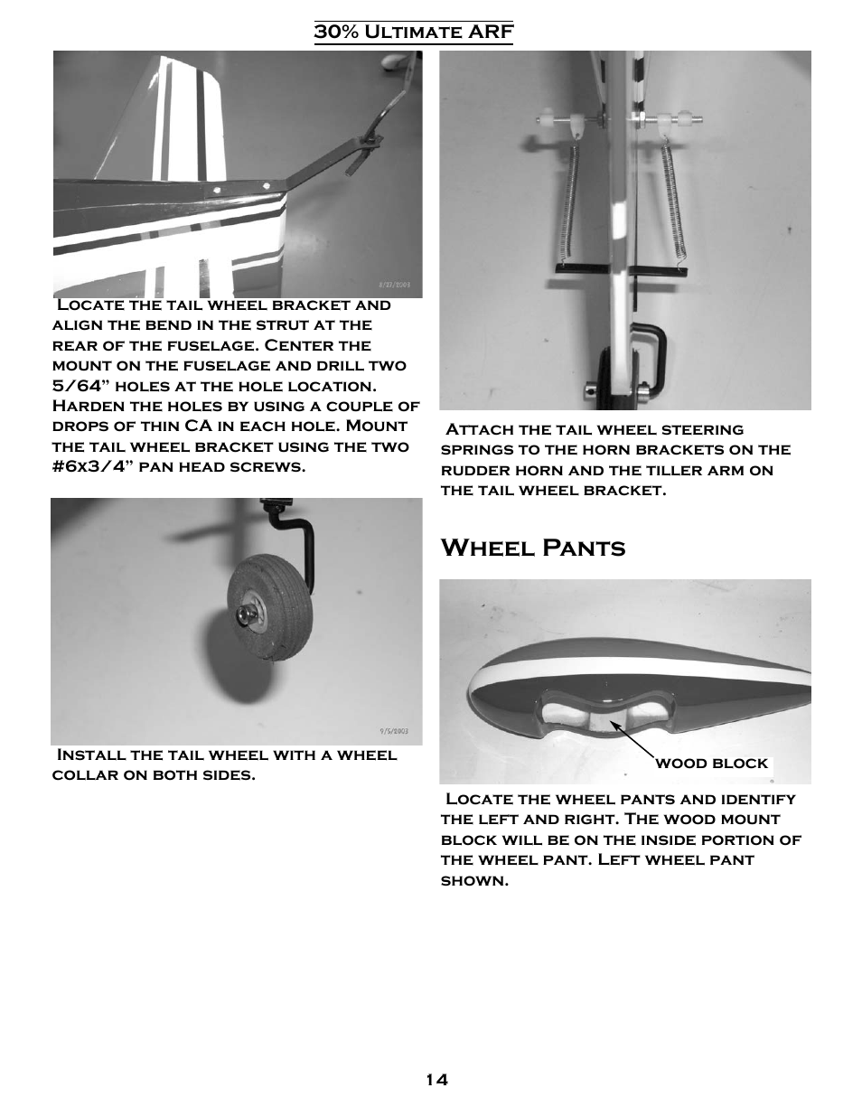 Wheel pants | Carl Goldberg GBGA1079 User Manual | Page 14 / 25