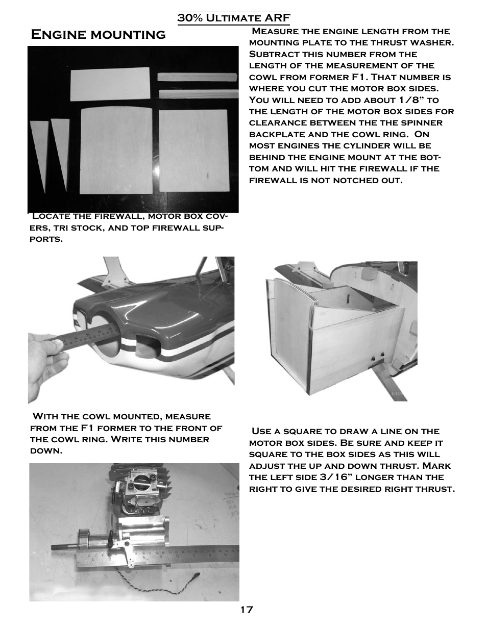 Engine mounting | Carl Goldberg GBGA1079 User Manual | Page 17 / 25