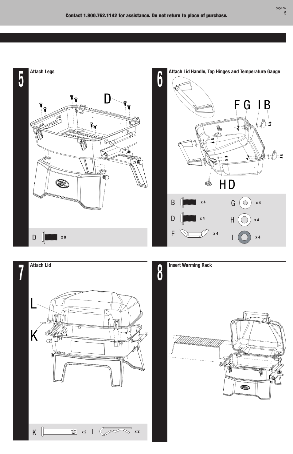 Blue Rhino GBT9080L User Manual | Page 5 / 28