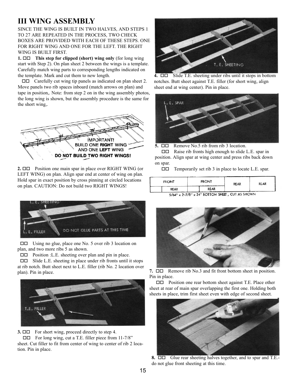 Iii wing assembly | Carl Goldberg GPMA0963 Cub User Manual | Page 15 / 33