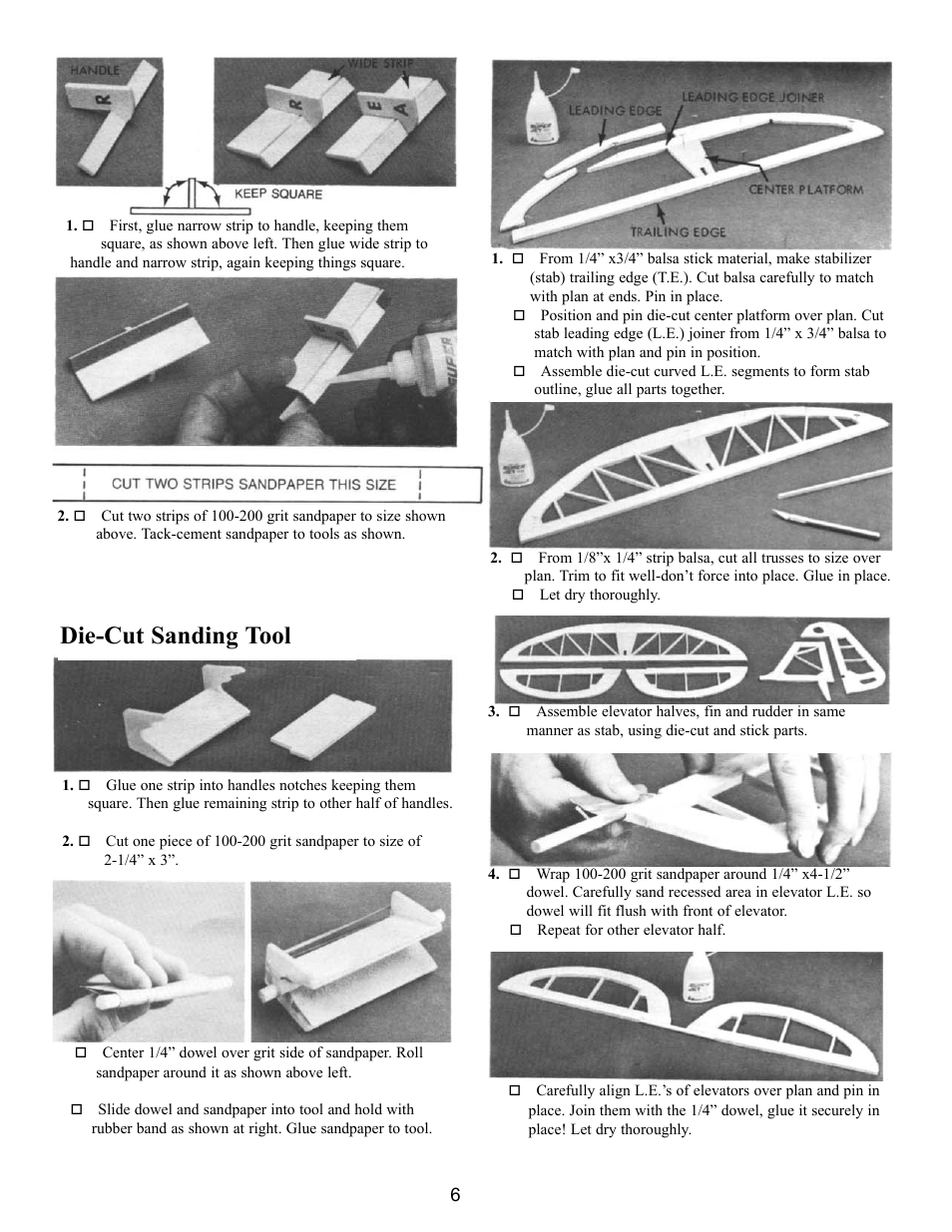 Die-cut sanding tool | Carl Goldberg GPMA0963 Cub User Manual | Page 6 / 33