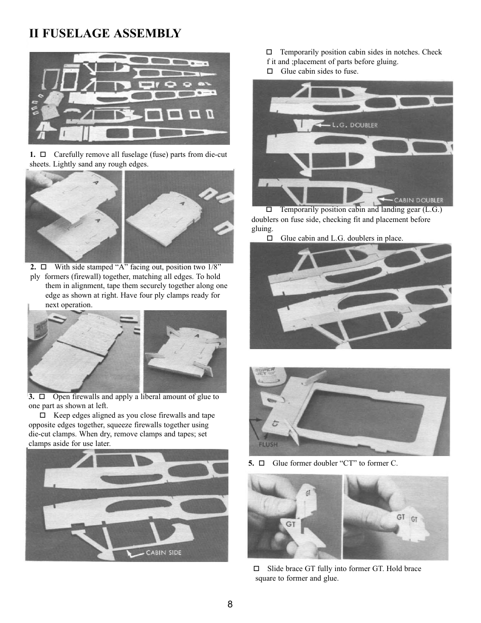 Ii fuselage assembly | Carl Goldberg GPMA0963 Cub User Manual | Page 8 / 33