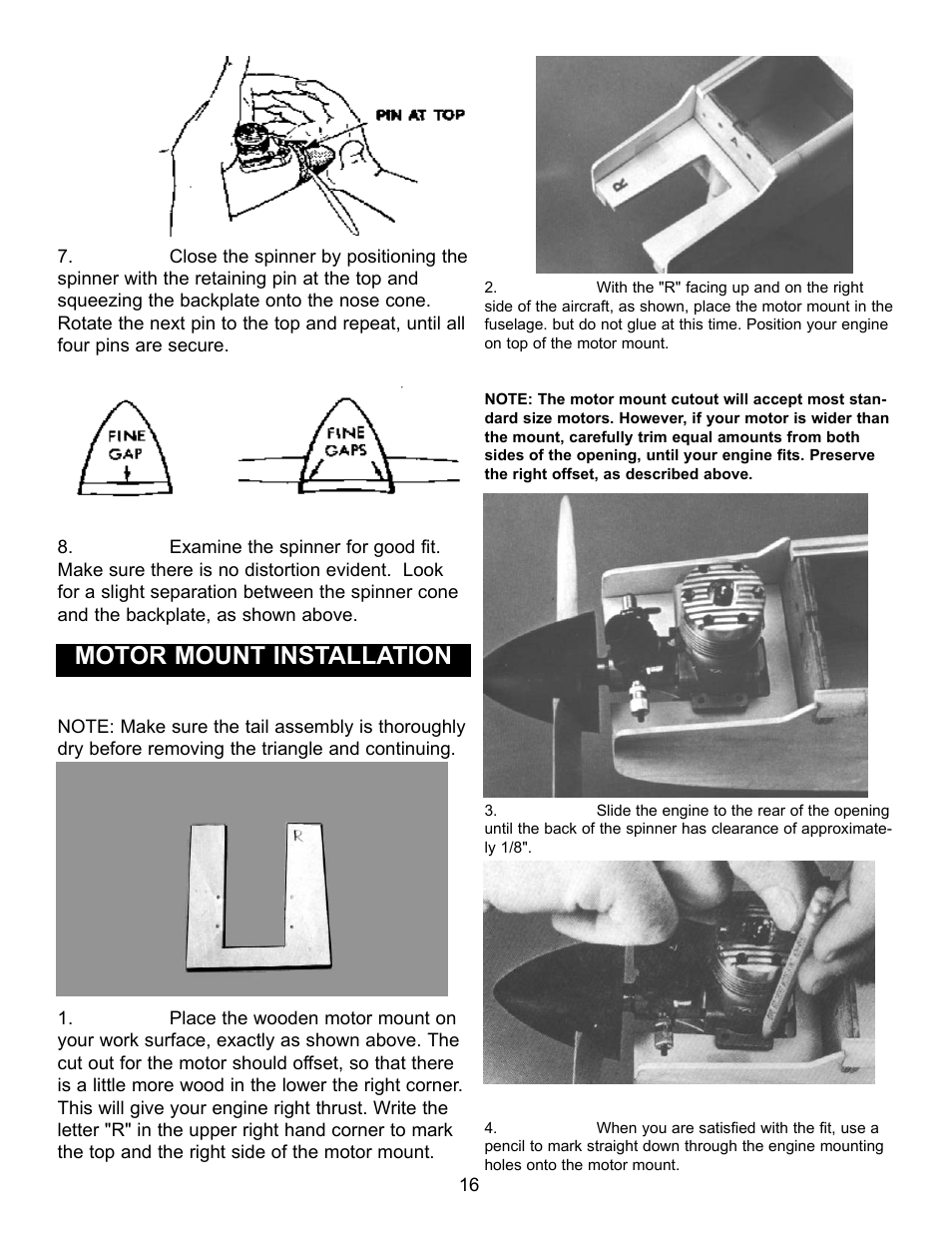 Motor mount installation | Carl Goldberg GPMA1956 Eagle 2 ARF User Manual | Page 16 / 40