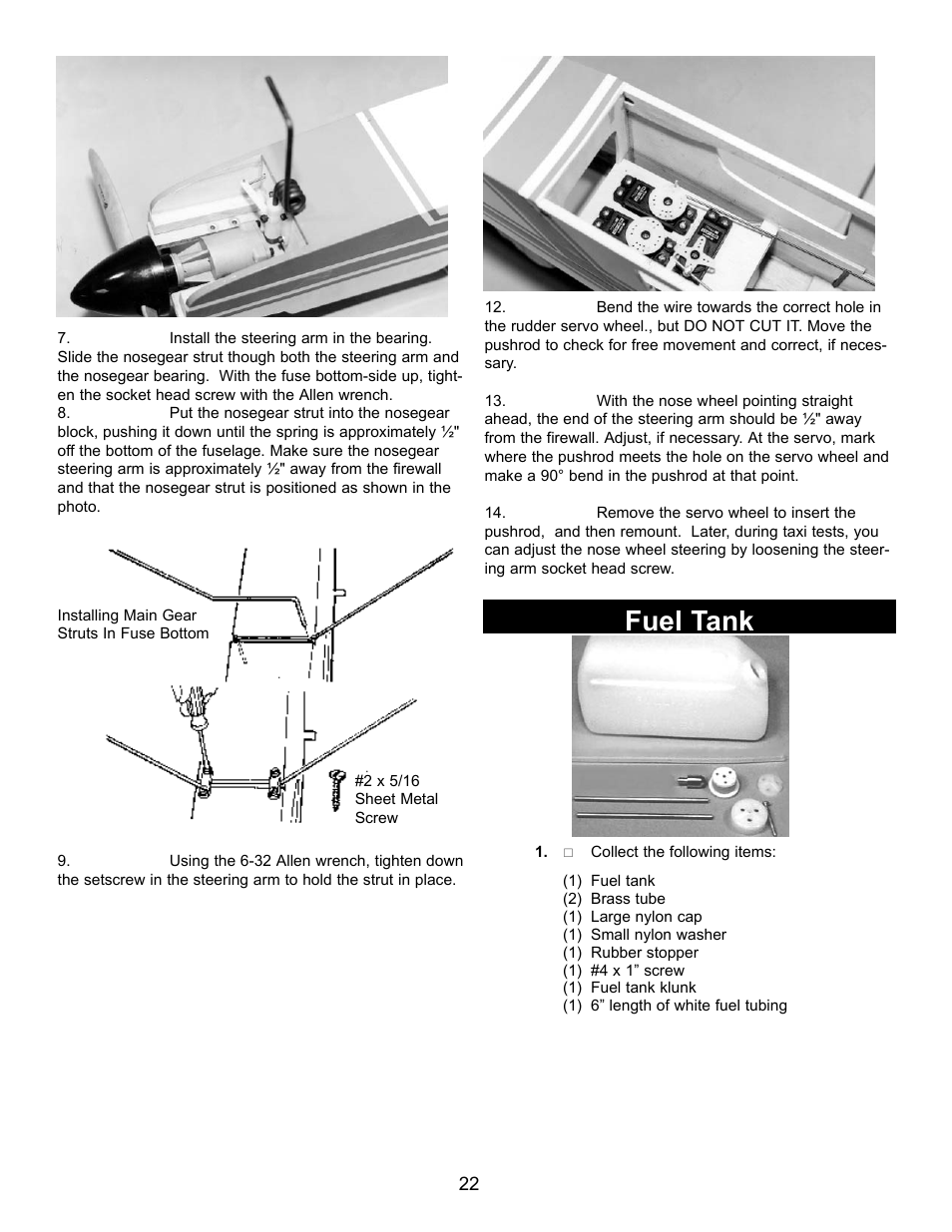 Fuel tank | Carl Goldberg GPMA1956 Eagle 2 ARF User Manual | Page 22 / 40