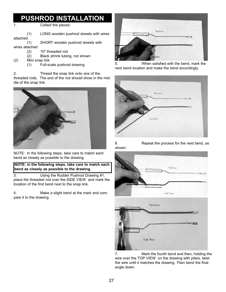 Pushrod installation | Carl Goldberg GPMA1956 Eagle 2 ARF User Manual | Page 27 / 40