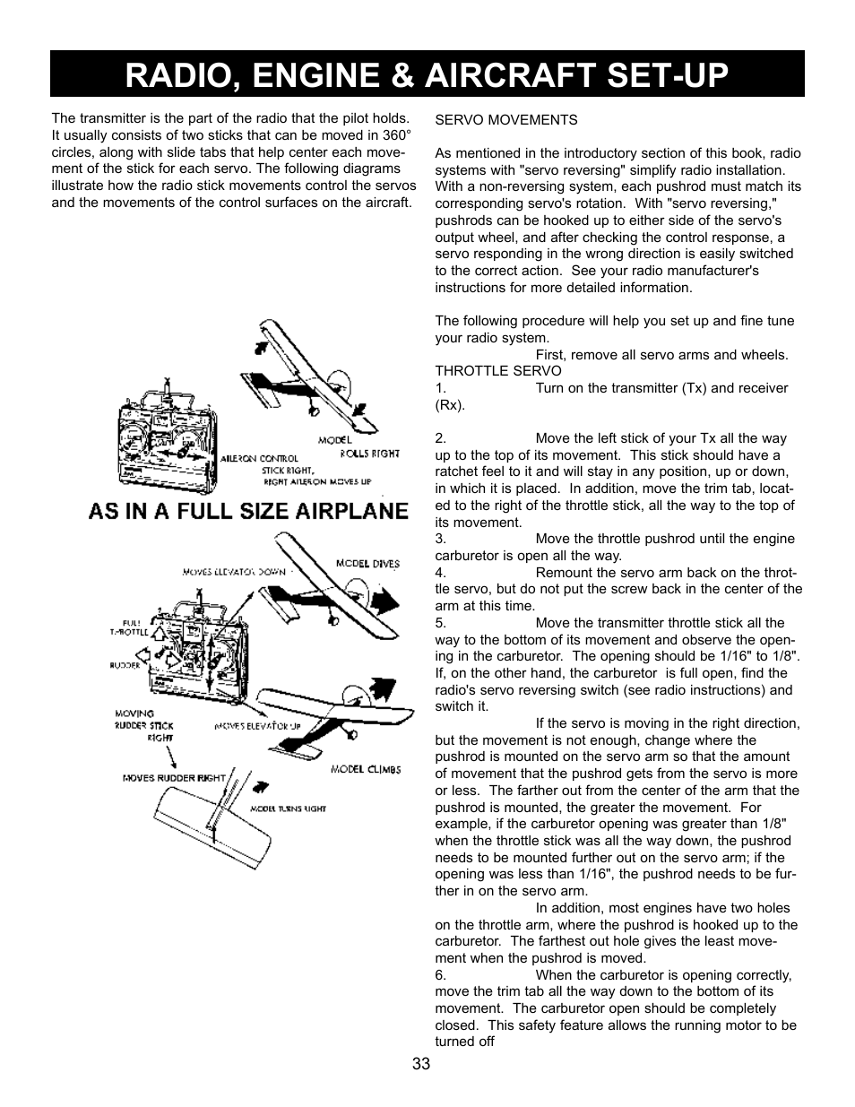 Radio, engine & aircraft set-up | Carl Goldberg GPMA1956 Eagle 2 ARF User Manual | Page 33 / 40