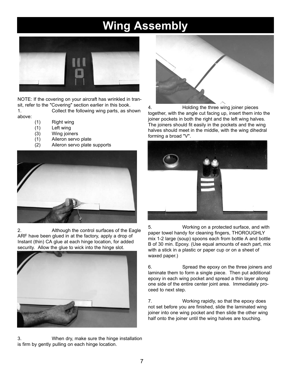 Wing assembly | Carl Goldberg GPMA1956 Eagle 2 ARF User Manual | Page 7 / 40