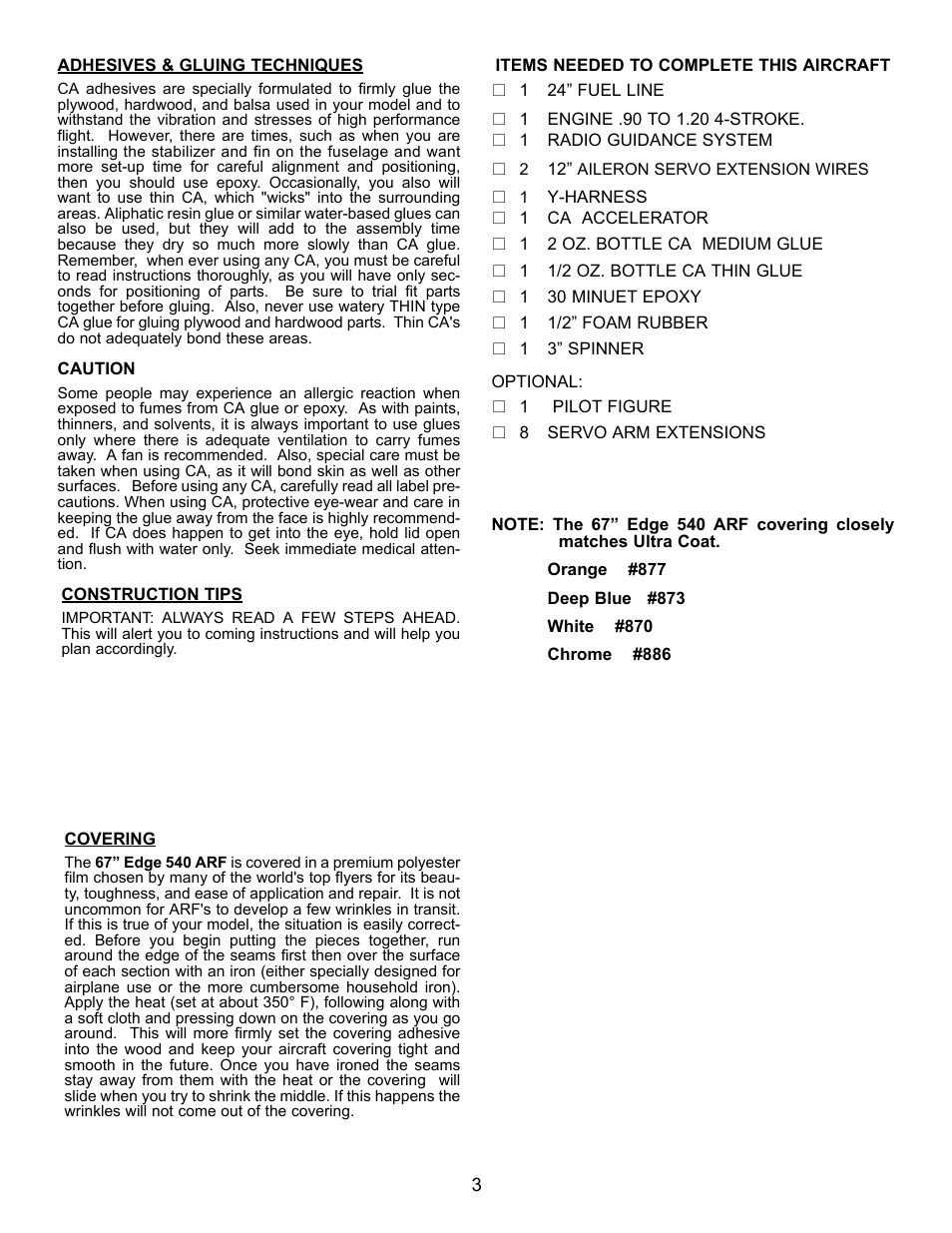 Carl Goldberg GBGA1046 User Manual | Page 3 / 21