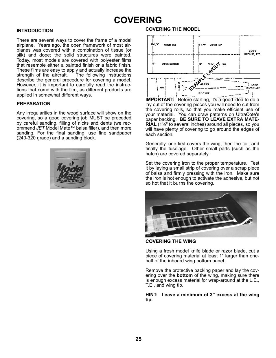 Covering | Carl Goldberg GBGA0040 User Manual | Page 25 / 40