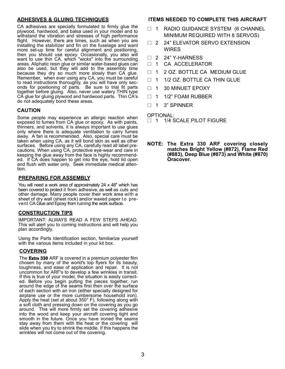 Carl Goldberg GBGA1041 User Manual | Page 3 / 20