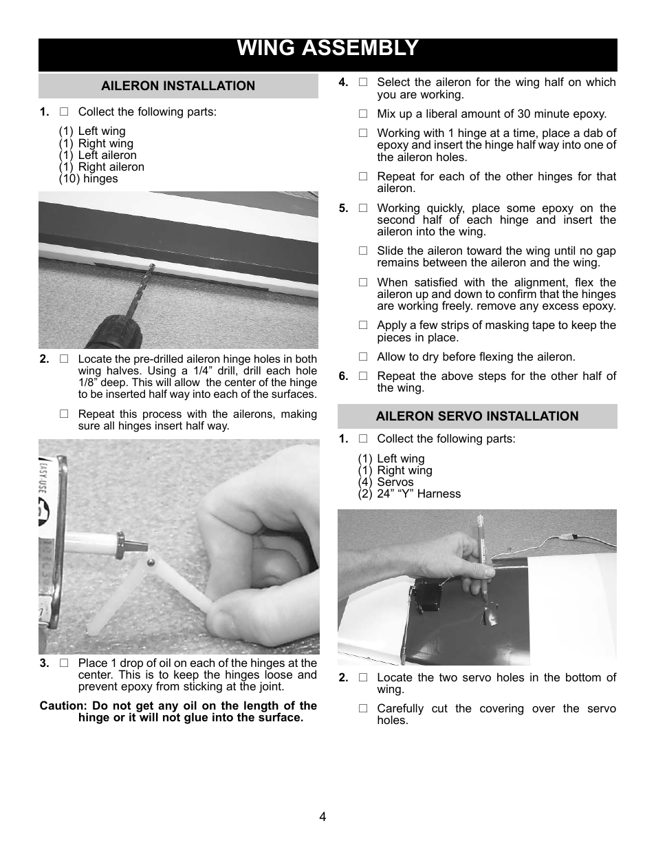 Wing assembly | Carl Goldberg GBGA1041 User Manual | Page 4 / 20