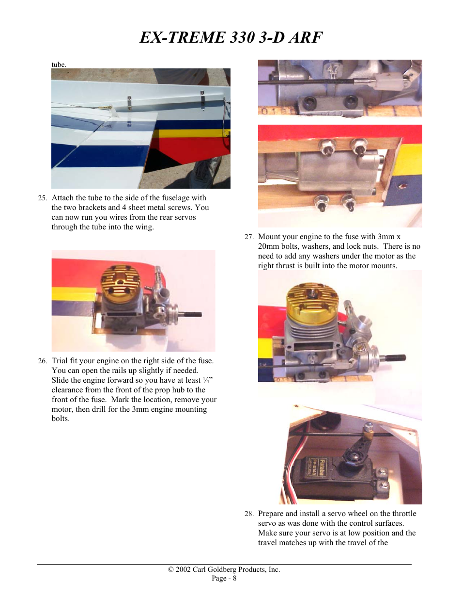 Ex-treme 330 3-d arf | Carl Goldberg GBGA1070 User Manual | Page 8 / 17