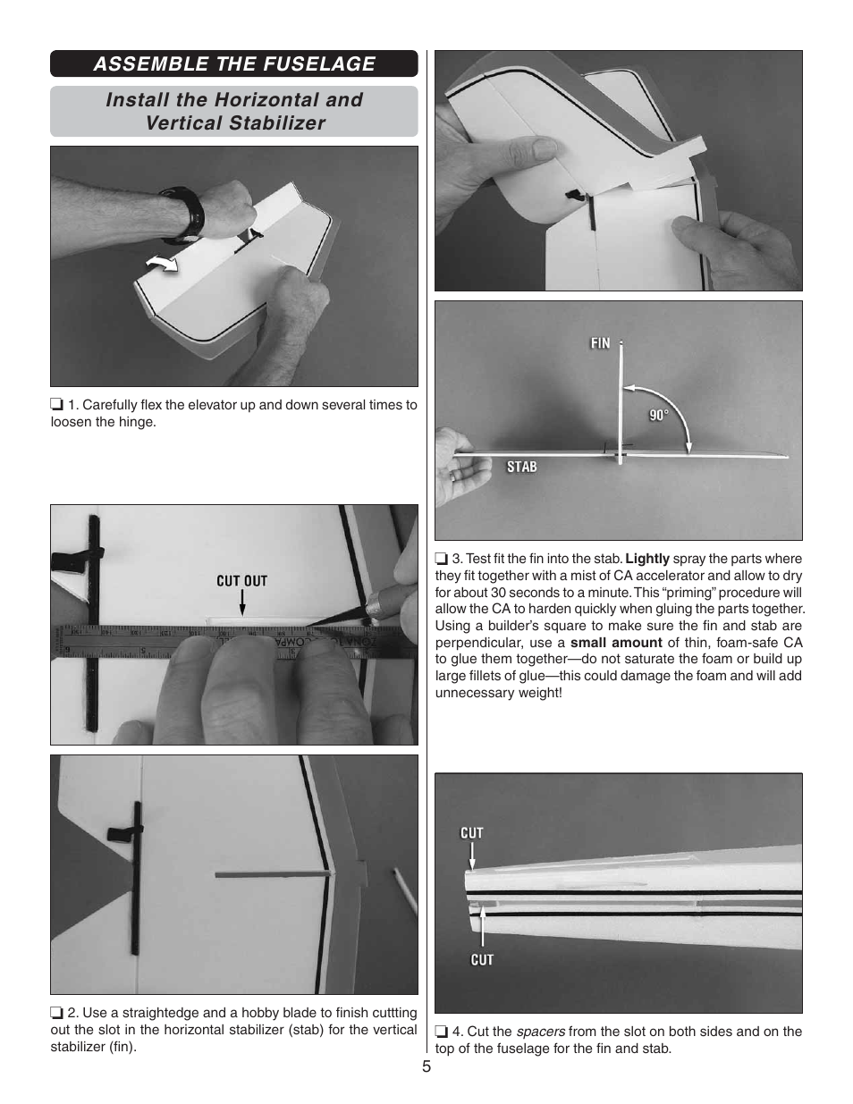 Carl Goldberg GPMA1940 EP Falcon ARF User Manual | Page 5 / 16