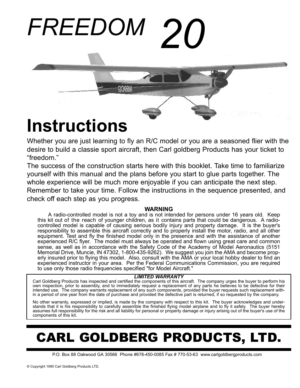 Carl Goldberg GBGA0057 User Manual | 60 pages