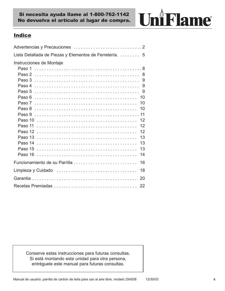 Blue Rhino 254508 User Manual | Page 5 / 28