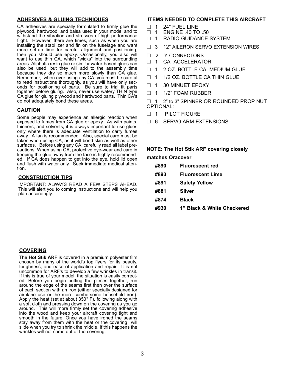 Carl Goldberg GBGA1091 User Manual | Page 3 / 15