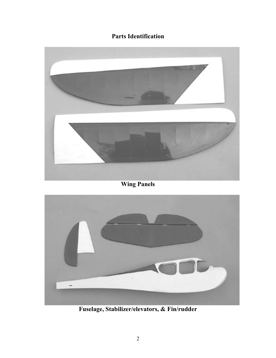 Parts identification | Carl Goldberg GBGA1072 User Manual | Page 2 / 14