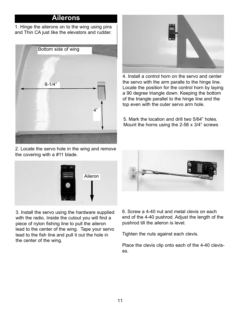 Ailerons | Carl Goldberg GBGA1075 User Manual | Page 11 / 18