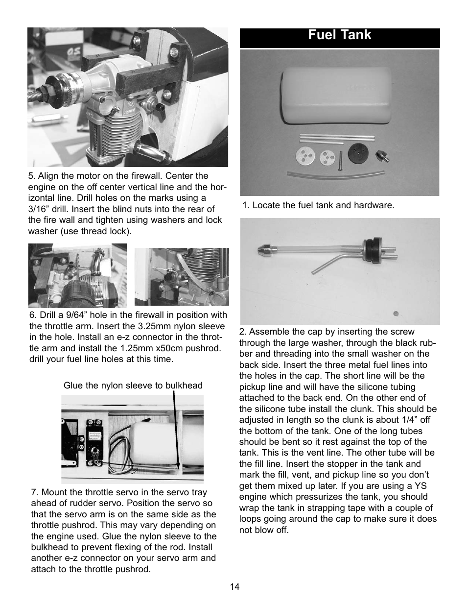 Fuel tank | Carl Goldberg GBGA1075 User Manual | Page 14 / 18