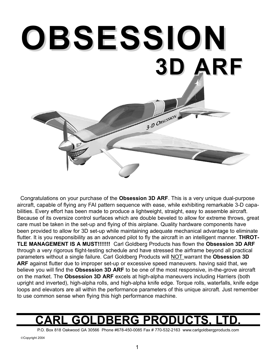 Carl Goldberg GBGA1090 User Manual | 16 pages